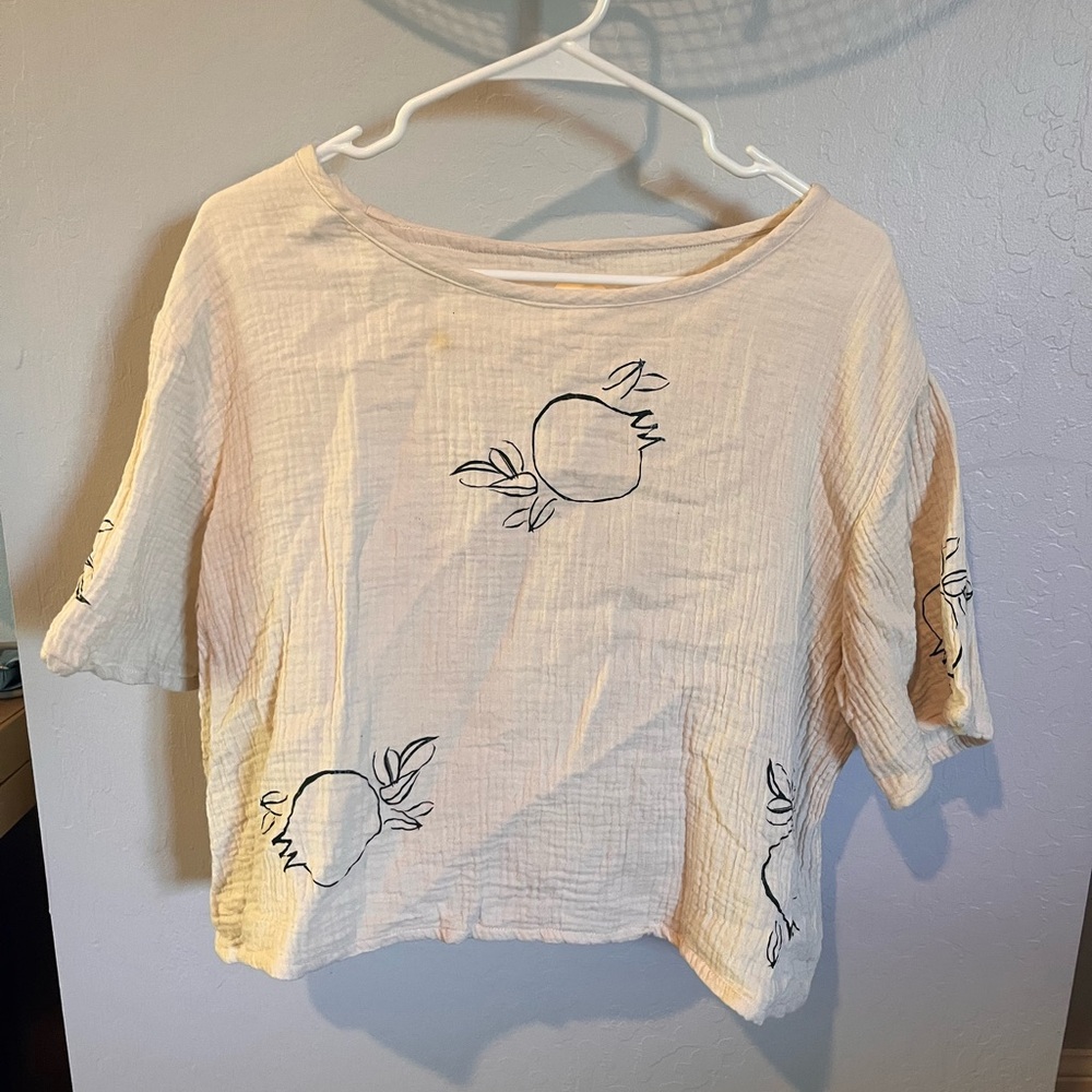 Millie and Lou Pomegranate Triple Cotton Tee
